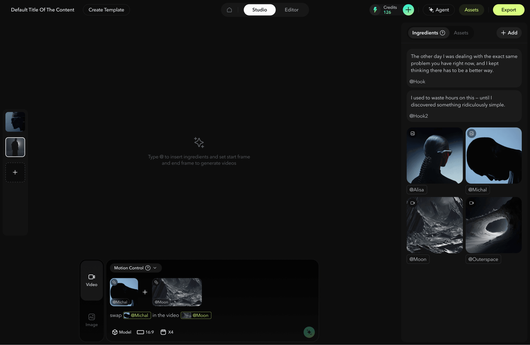 V1 scene-based Studio
