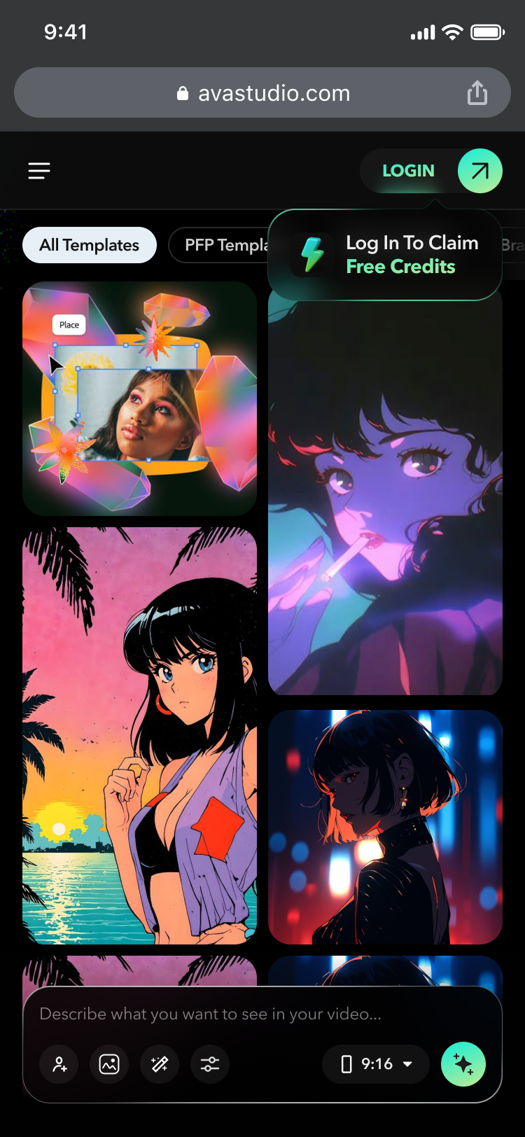 V1 — Mobile Version screen 1