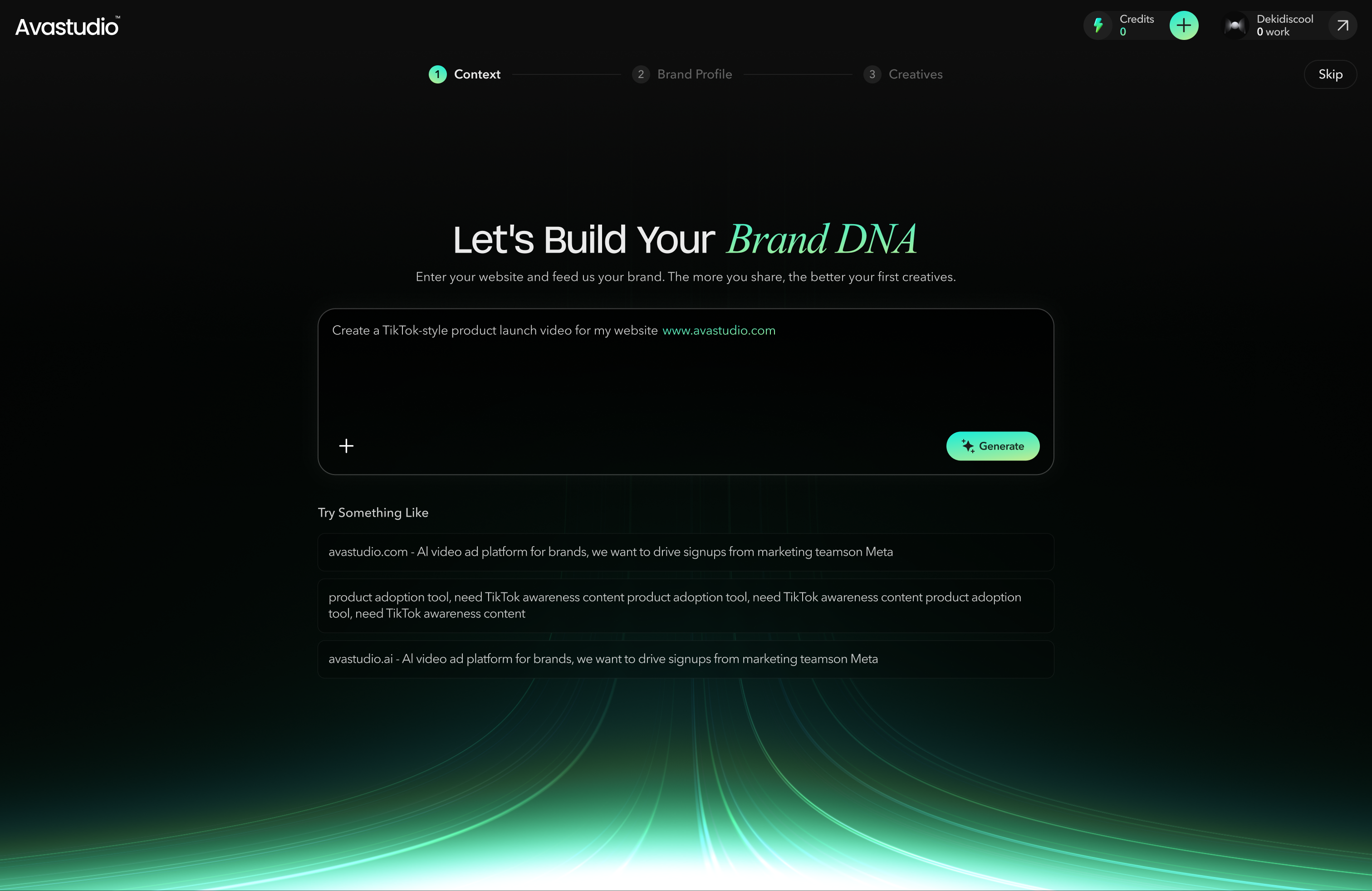 V1 onboarding — brand extraction
