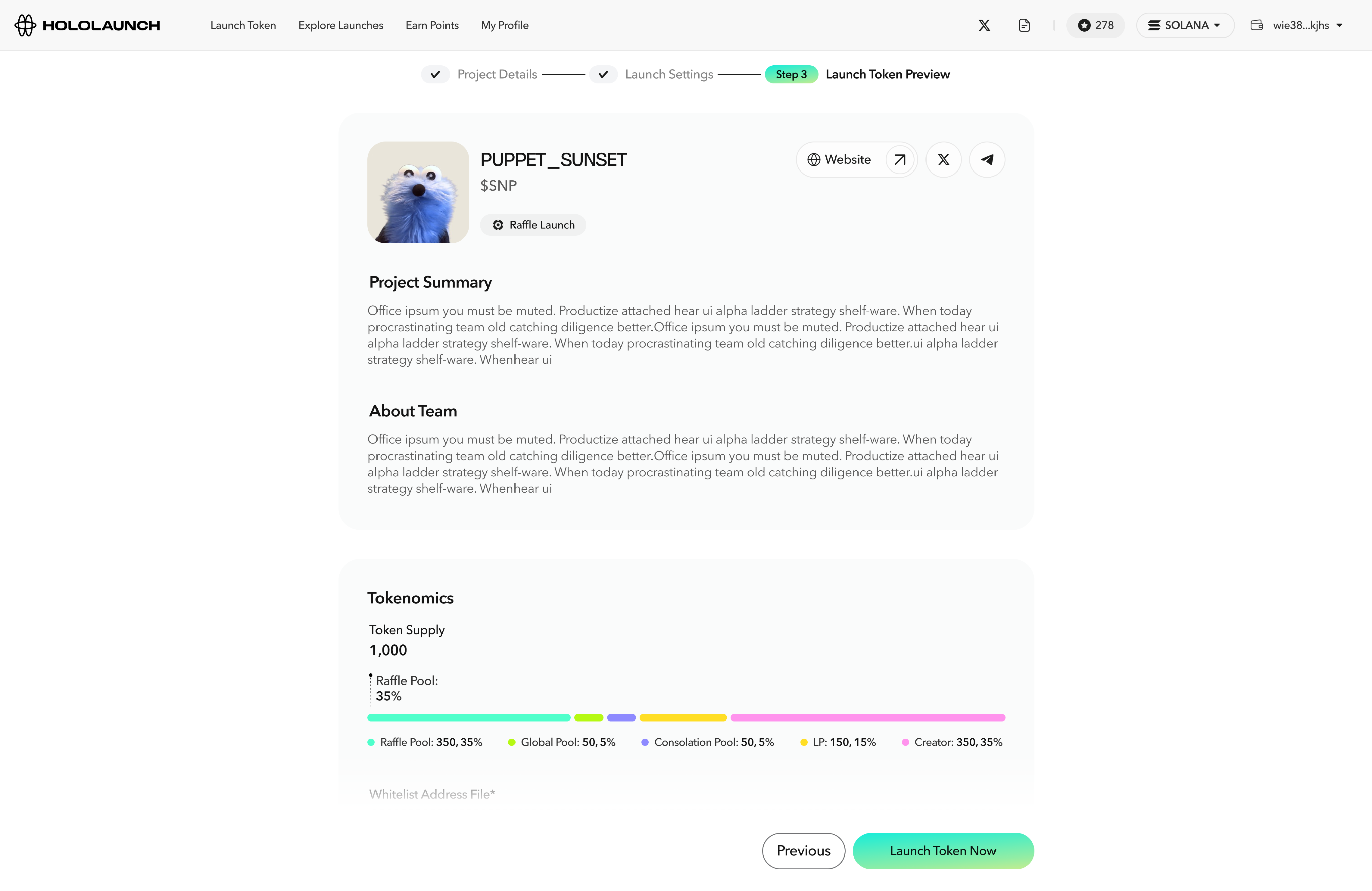 Project launch — step 3, review