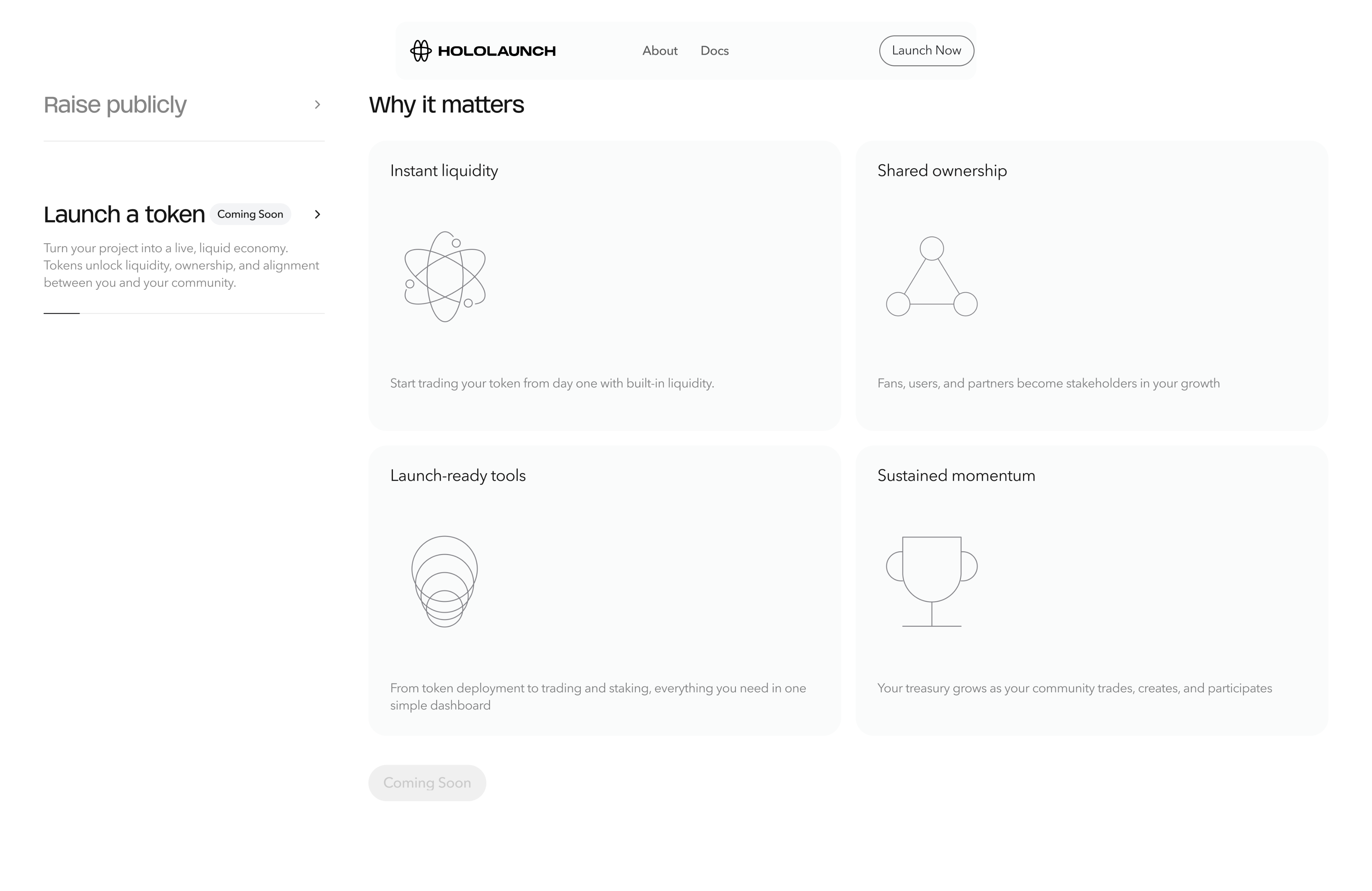 Landing page section