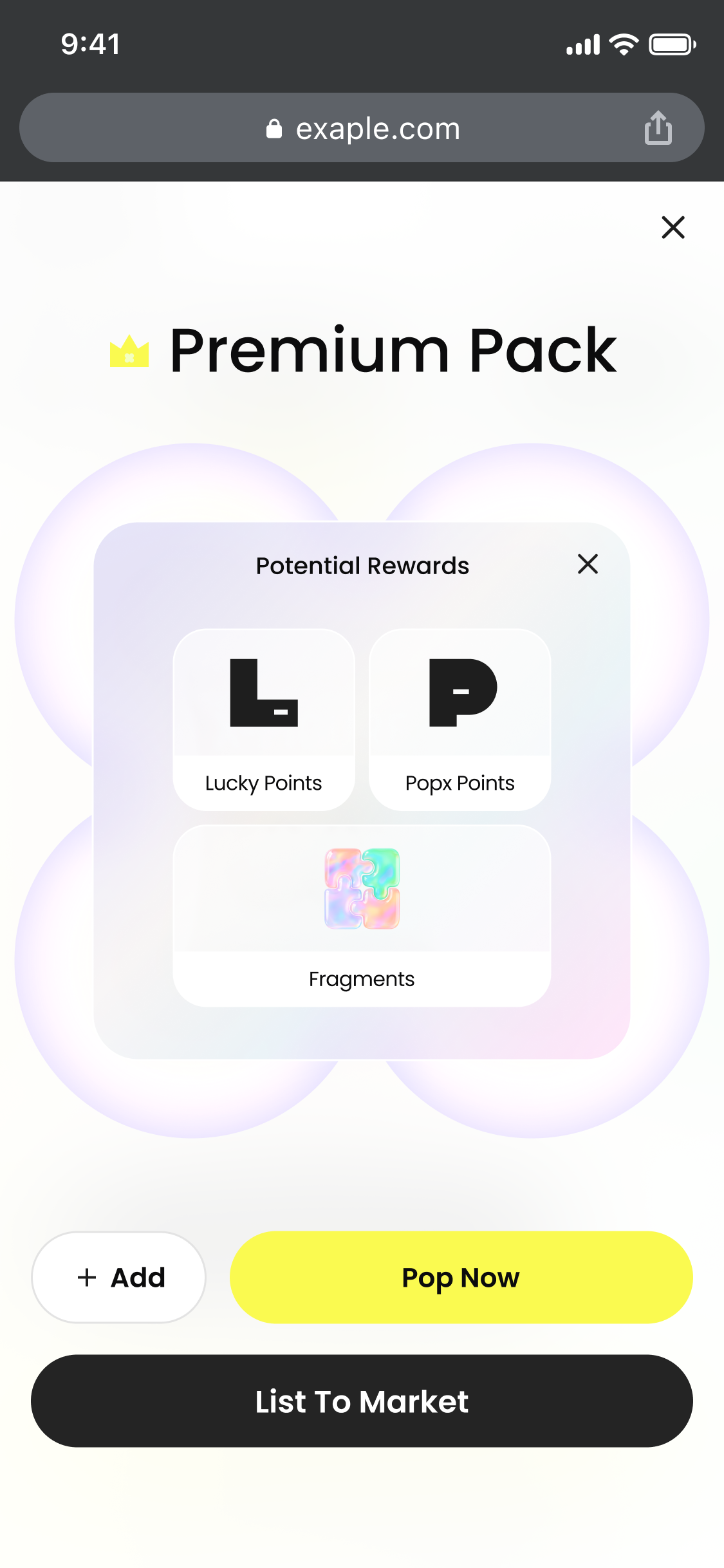 Mobile — Pop Now premium rewards